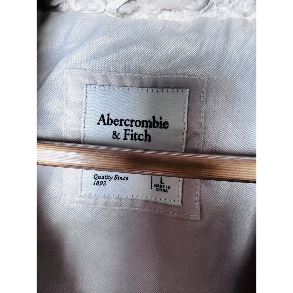 ABERCROMBIE & FITCH | Teddy Cropped Jacket Lined Button Front Collar Sz S - Picture 6 of 13